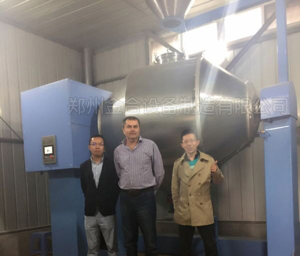 JHX1500L卧式混合机成套生产线发往客户工厂
